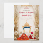 アнанд・カラージ（結婚式）招待状　デジタル　シーク教　ウェディングカード 招待状 (正面/裏面)