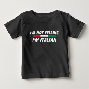 アおもしろいイタリアンメリイタリアンカン・ファミリー ベビーTシャツ