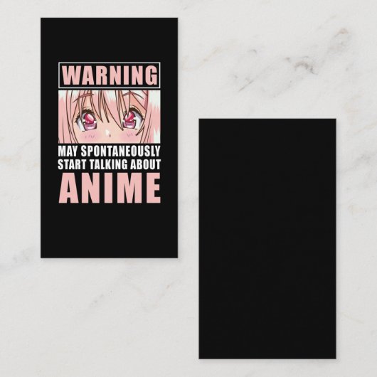 アおもしろいニメガー日本のルオタクマンガ 名刺 (正面/裏面)