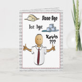 アおもしろいフリカ人漫画誕生日 カード (正面)