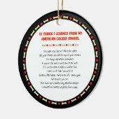 アおもしろいメリ学カン·コッカー·スパニエル犬 セラミックオーナメント (左)