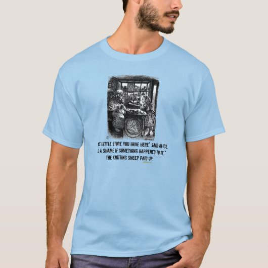 アおもしろいリス(不思議の国で)保護ラケットティー Tシャツ (正面)