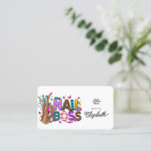 アはっきりしたフカラフルリカ米爪、 ネイルボス 名刺 (スタンド正面)