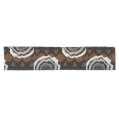 アはっきりしたフロ中心部族抽象芸術アートプリント ショートテーブルランナー (横)