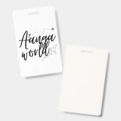 アアンガワールド バッジ (正面＆裏面)