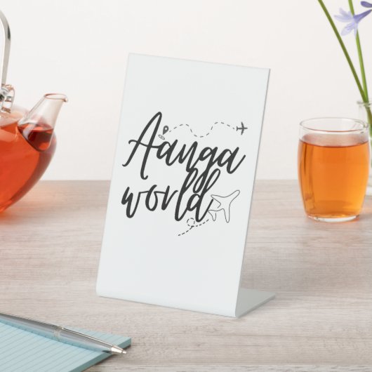 アアンガワールド 台座サイン (インサイチュ)