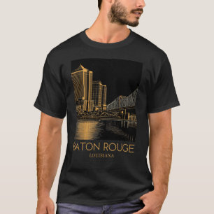 アアートトラベルプリントバトンルージュ3 Tシャツ