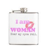 アイアおもしろいムウーマン引用文 フラスク (正面)