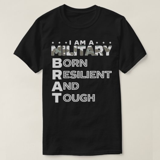アイアアムブラット軍隊退役軍人兵士軍隊シル Tシャツ (デザイン正面)