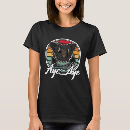 アイアイ霊長類ワオキツネネズミマダガスカル 5 Tシャツ (正面)