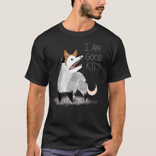 アイアムグッド子猫オポッサム Tシャツ (正面)