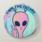 アイアムザフューチャーエイリアン装飾用クッション ラウンドクッション (裏面)