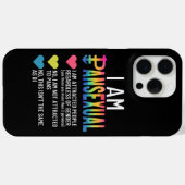 アイアムパンセクシャル – LGBTQIAプライドレインボーハート- De Case-Mate iPhoneケース (裏面 (横))