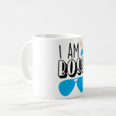 アイアムボスおもしろい男の赤ちゃんプリント コーヒーマグカップ (正面左)