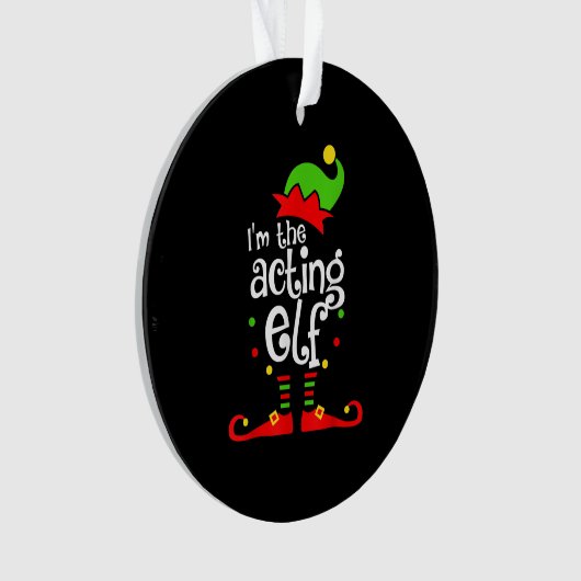 アイアム演技小妖精や小人クリスマスファミリーフレンドクリスマス オーナメント (正面)