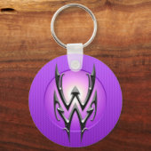 アイアンアクエリアスシンボル、紫 キーホルダー (正面)