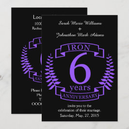 アイアンウェディング・アニバーサリー６年 招待状