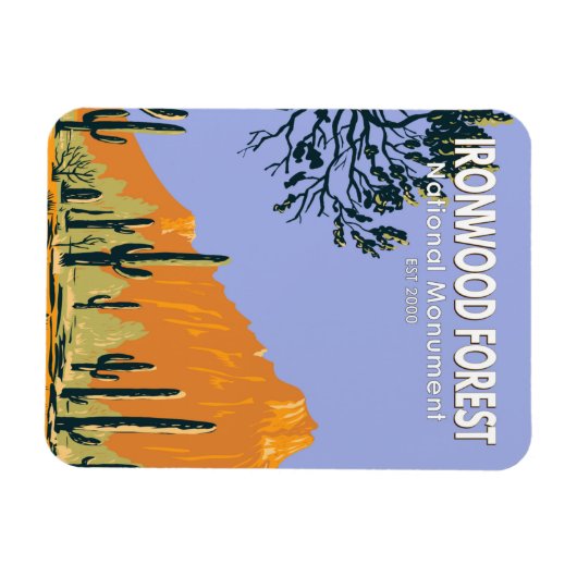 アイアンウッドフォレストナショナルモニュメントアリゾナヴィンテージ マグネット (横)