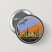 アイアンウッドフォレストナショナルモニュメントヴィンテージサークル 缶バッジ (正面&裏面)