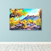 アイアンウッドフォレスト国定記念碑 – 水彩画 キャンバスプリント (インサイチュ (ウッドフロア))