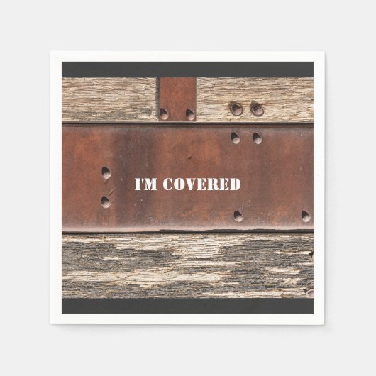 アイアンウッド強い男の外観 スタンダードカクテルナプキン (正面)