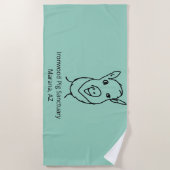 アイアンウッド豚サンクチュアリ・タオル！ ビーチタオル (正面)