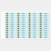 アイアンオンティール（緑がかった色）グリッターパーティーバルーン ラベル (シート)