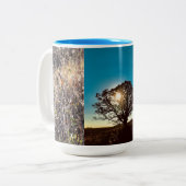 アイアンオークツリー、秋サンライズ、ウィスコンシンTwo-Tone Co ツートーンマグカップ (正面左)