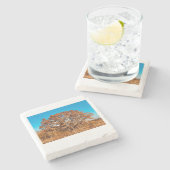 アイアンオーク秋サンライズグローストーンコースター ストーンコースター (横)