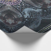 アイアンクロスブラック上の騎士テンプルのシール ラッピングペーパー (角)