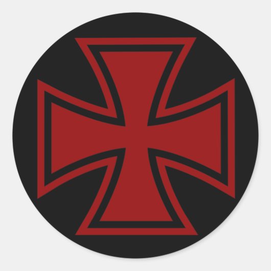 アイアンクロスレッド ラウンドシール (正面)