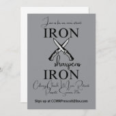 アイアンシャーペンズアイアンナイフクリスチャンメンズリトリート 招待状 (正面/裏面)