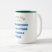 アイアンシャーペンズアイアン – フレンドシップ引用文 ツートーンマグカップ (正面右)