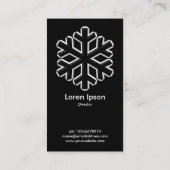 アイアンスノーフレーク – ブラック 名刺 (裏面)