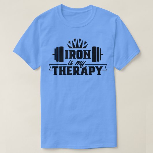 アイアンズマイセラピートレーニング重量挙げジムフィッネ Tシャツ (デザイン正面)
