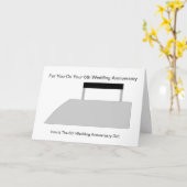 アイアンパーソナライズされたデザイン6結婚周年 カード (黄色い花)