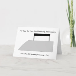 アイアンパーソナライズされたデザイン6結婚周年 カード