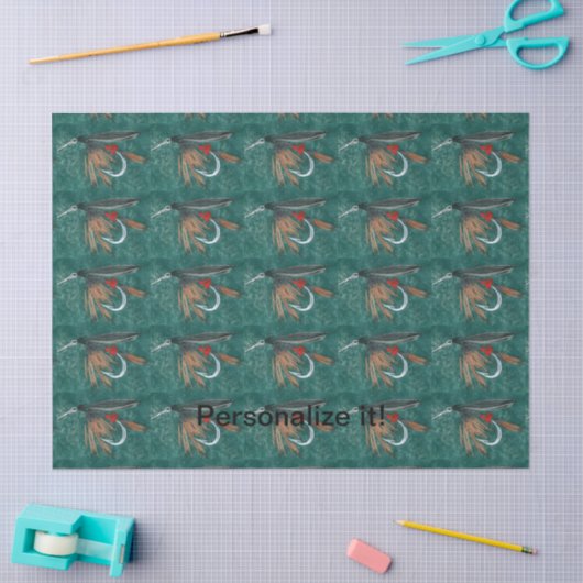 「アイアンブルーダン」ぬれたフライ、フライ・タイイング、フライ・フィッシング、 薄葉紙 (クラフト)