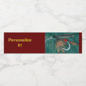 「アイアンブルーダン」ウェットフライでフライを結ぶフライ釣りアート ペットボトルラベル (シングルラベル)