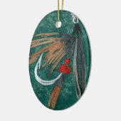 "アイアンブルーダン"ウェットフライクリスマスオーナメント セラミックオーナメント (左)