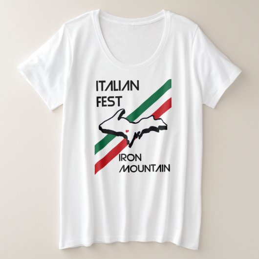 アイアンマウンイタリアンテンフェストプラスTシャツ プラスサイズTシャツ (デザイン正面)