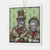 アイアンマスクカロラーズポップ・アートのゴシックホリデイ セラミックオーナメント (左)