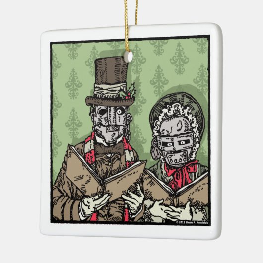 アイアンマスクカロラーズポップ・アートのゴシックホリデイ セラミックオーナメント (左)
