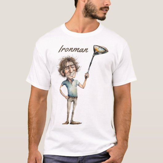 アイアンマンゴルファー – ゴルフTシャツ Tシャツ (正面)