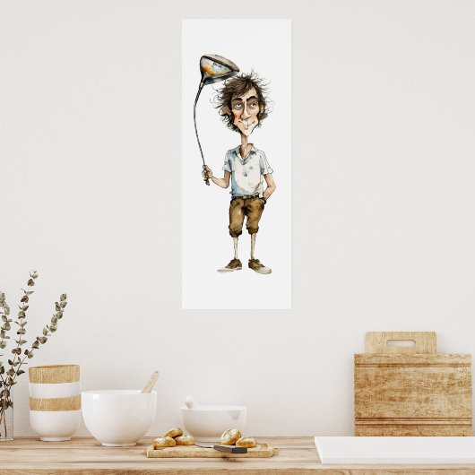 アイアンマンゴルフアートプリント ポスター (キッチン)