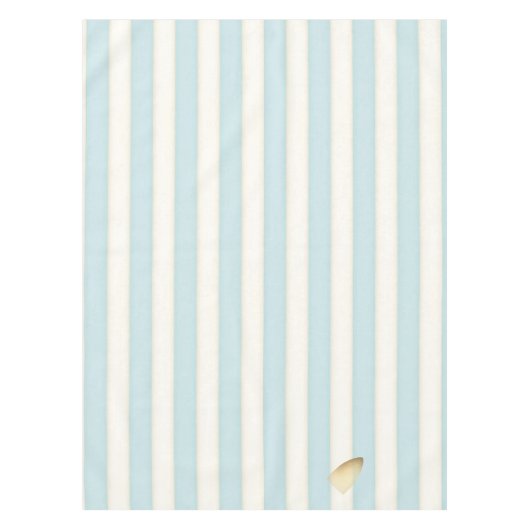 アイアンユーモアのあるバーンマークフォンキュートベビーブルーストライプの テーブルクロス (正面)