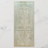 アイアンランタンライトフローラ素朴結婚式 プログラム (裏面)