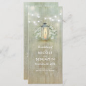 アイアンランタンライトフローラ素朴結婚式 プログラム (正面/裏面)