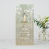 アイアンランタンライトフローラ素朴結婚式 プログラム (スタンド正面)