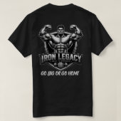 アイアンレガシー ボディビル 筋肉 ジム フィットネス Tシャツ (デザイン裏面)